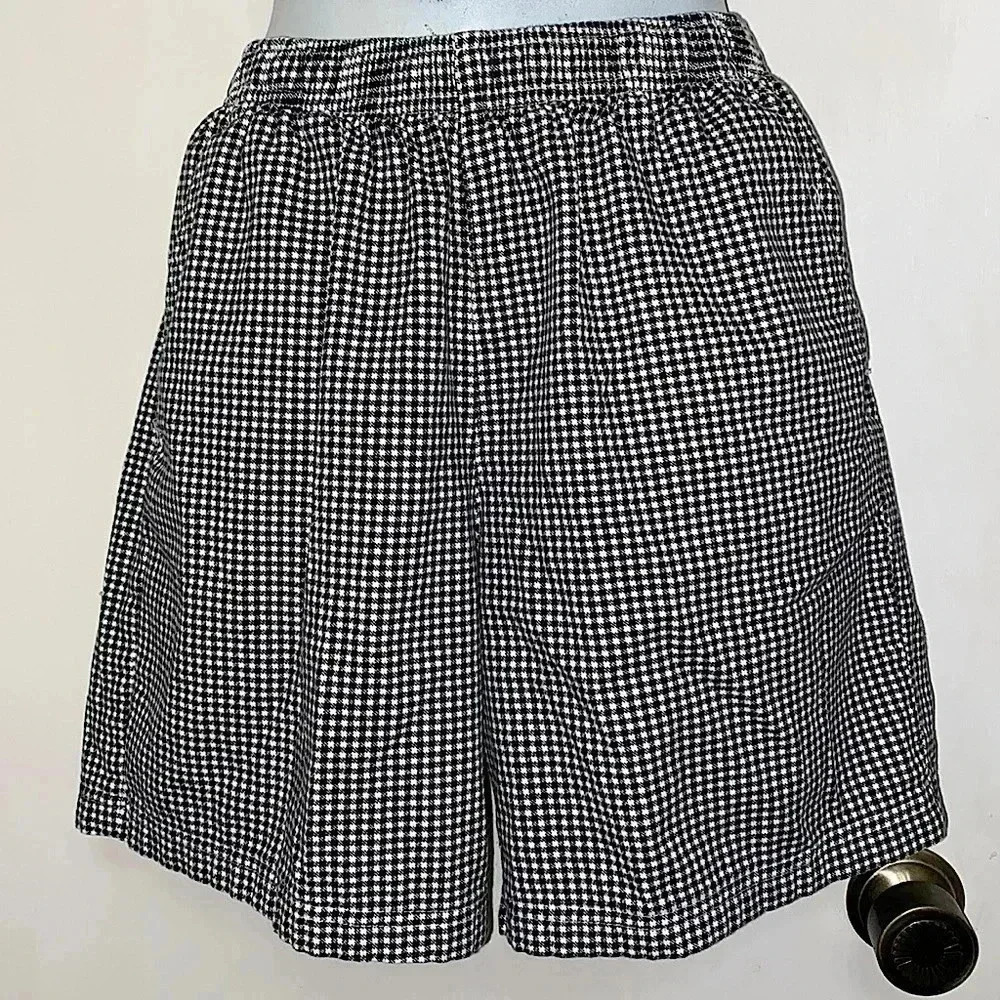 White Stag Checkered Pull-On Dress Shorts